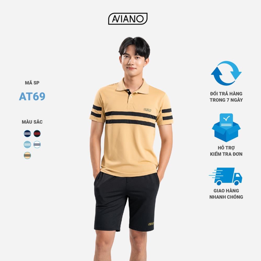 Bộ Quần Áo Thể Thao Nam Cao Cấp Có Cổ Thời Trang Thiết Kế Cao Cấp AVIANO