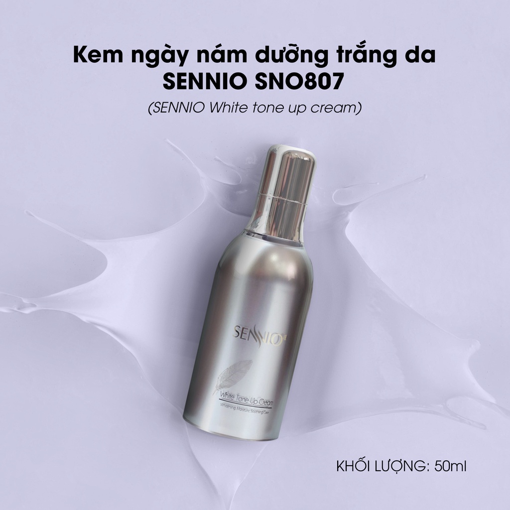 Kem dưỡng ẩm Sennio Whitening Tone Up Cream dưỡng da nám ban ngày dưỡng trắng da chống lão hoá 50ml SNO 807
