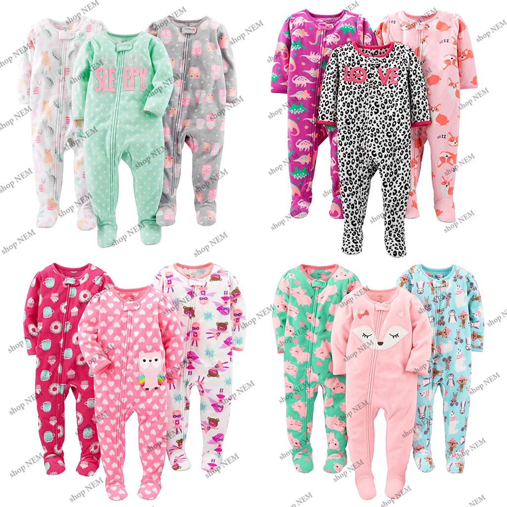 link 5- Bộ body cho bé SIZE ĐẠI 18m - 5 TUỔI body nỉ bông bé trai bé gái sleep nỉ liền quần liền tất hình thú shop NEM