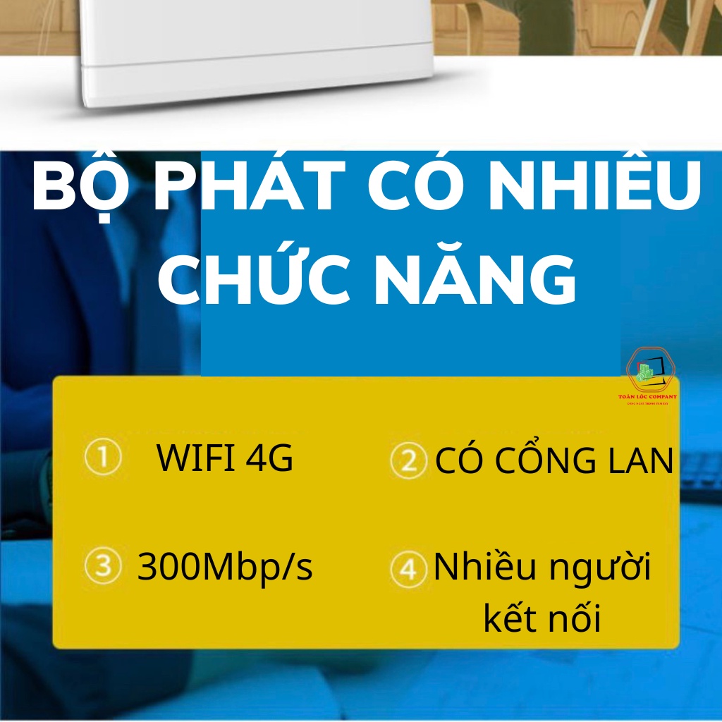 Cục phát wifi từ sim 4G LTE không dây di động có cổng lan 300Mbps lắp được nhiều loại sim bảo hành 12 tháng | BigBuy360 - bigbuy360.vn