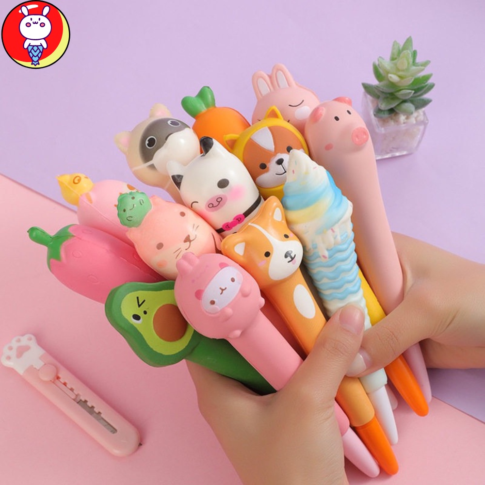 Bút nước Squishy nhiều mẫu dễ thương mực đen