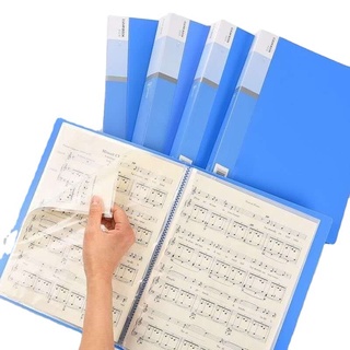 Túi đựng tài liệu nhiều ngăn a4 - nhựa PP - 1 cái - màu xanh dương - Túi đựng tài liệu a4 nhiều ngăn - MIYABI STORE