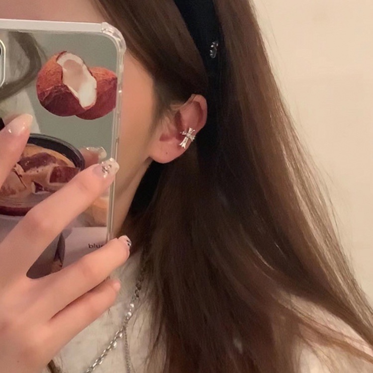 Bông tai dành cho nữ mạ bạc 925 thiết kế mặt hình thánh giá siêu cá tính bao ngầu phong cách Âu Mỹ Boho