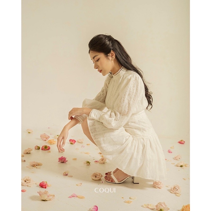 Pass Váy Hãng-Váy Của COQUI Floral dress Size S , váy thiết kế