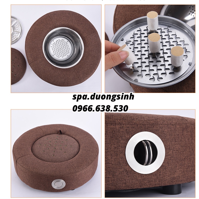Đệm Xông Ngải Cứu Điều Chỉnh Nhiệt Độ, Ghế Xông Ngải Cứu Tặng Kèm Ngải, Ga Bọc Vệ Sinh Sang Trọng