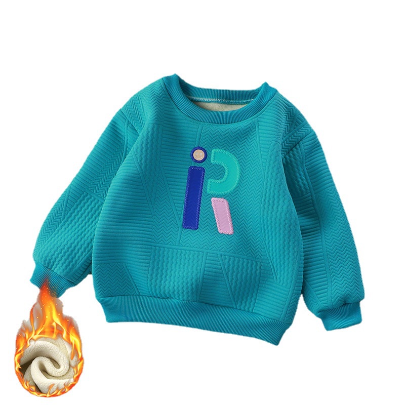 Áo Hoodie Nhung Dày Cỡ Vừa 90-160CM Thời Trang Cho Bé