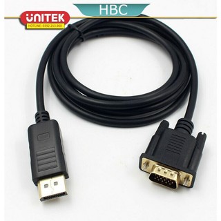 Dây cáp DisplayPort ra VGA Dài 1.8M, cáp chuyển đổi tín hiệu DisplayPort ra VGA