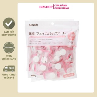 Combo 10 mặt nạ dạng viên nén giấy Miniso dưỡng da mụn cấp ẩm thải độc - Chính hãng NPP Bizshop