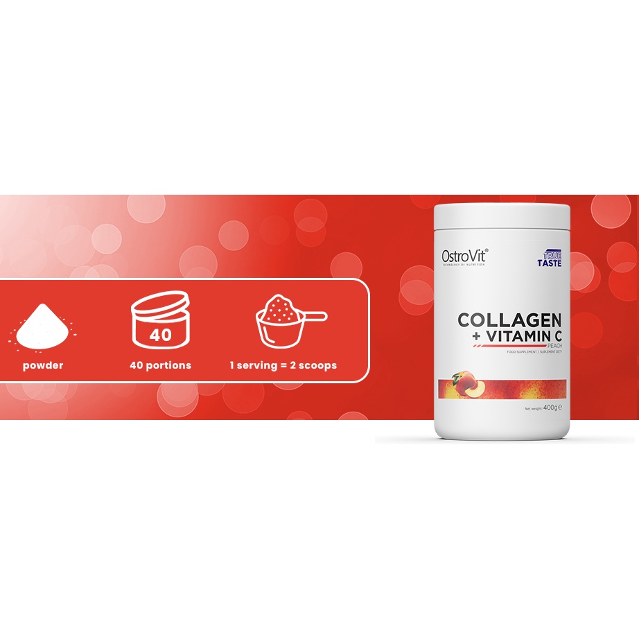 Collagen Thủy Phân + Vitamin C OstroVit Da Khỏe Đẹp Căng Mịn (80 muỗng/40 lần dùng) - YoungFit x Best Nutritionk