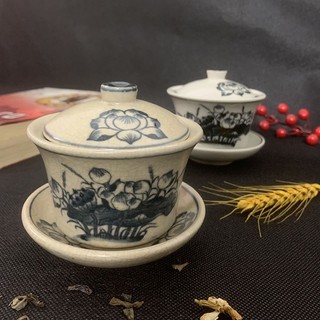 🔥 BÁT SÂM UỐNG TRÀ – GỐM MEN RẠN HỌA TIẾT HOA SEN 🔥
