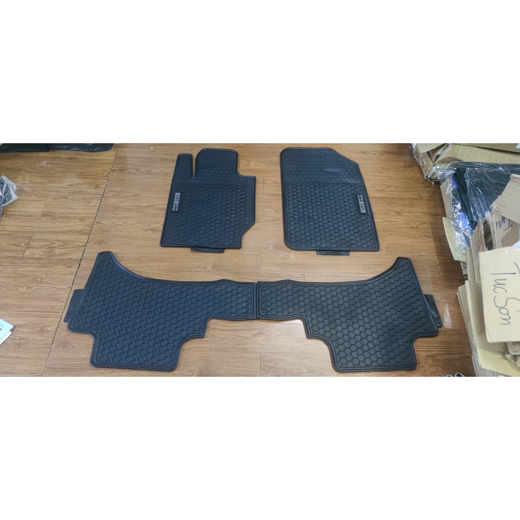 Thảm lót sàn Mitsubishi Triton cao cấp, mẫu thảm sàn cao su đúc nguyên khối chuẩn Form xe dày dặn hãng NISSIN Chính hãng