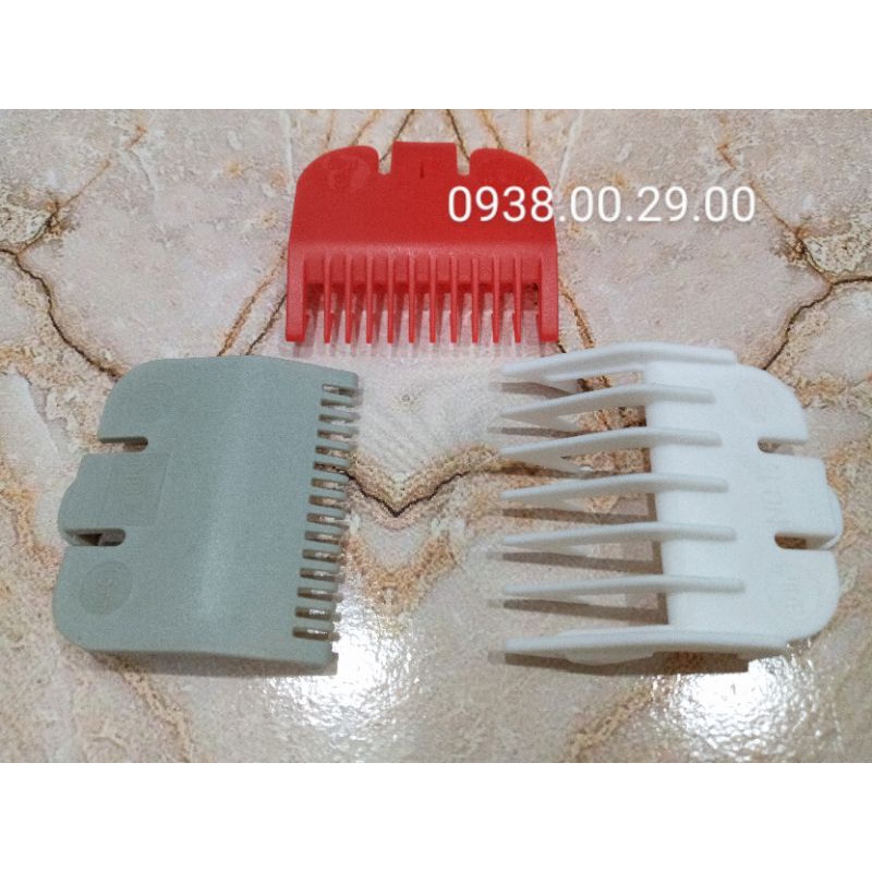 Cữ Tông Đơ Cắt Tóc Kemei Loại Tốt, Bộ 3 Cữ Nhựa 1.5mm, 3mm Và 4.5mm Cho Tông Đơ Fade.