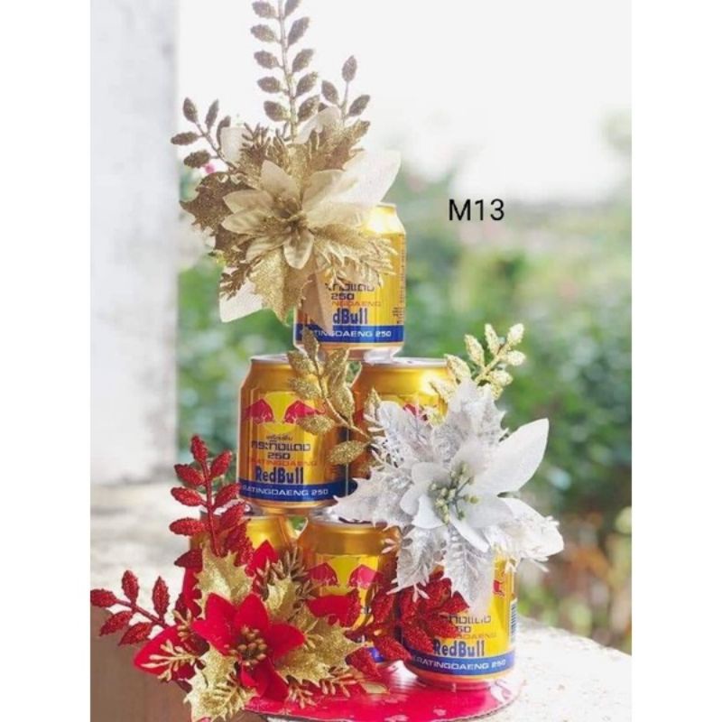 Set hoa nhũ phụ kiện trang trí tết làm tháp oản tháp tài lộc bánh nước