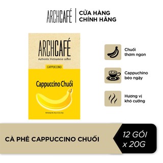 Cà phê hòa tan vị Cappuccino Chuối Archcafé (hộp 12 gói x 20g)