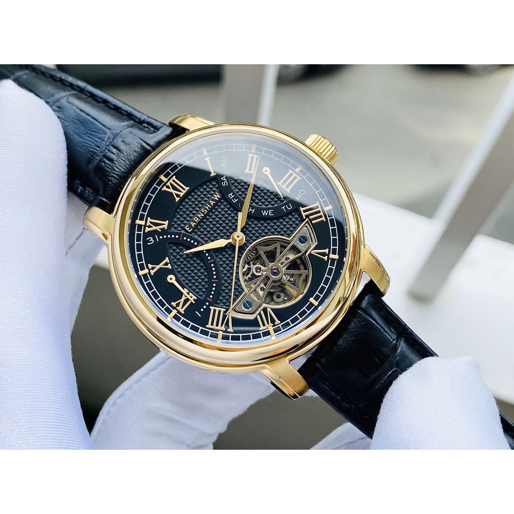 Đồng hồ nam dây da Thomas Earnshaw Longcase Double Retrograde ES 8169 05