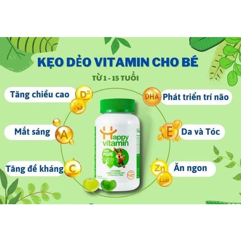 Kẹo Dẻo Happy Vitamin - Bổ sung vitamin & khoáng chất cho bé