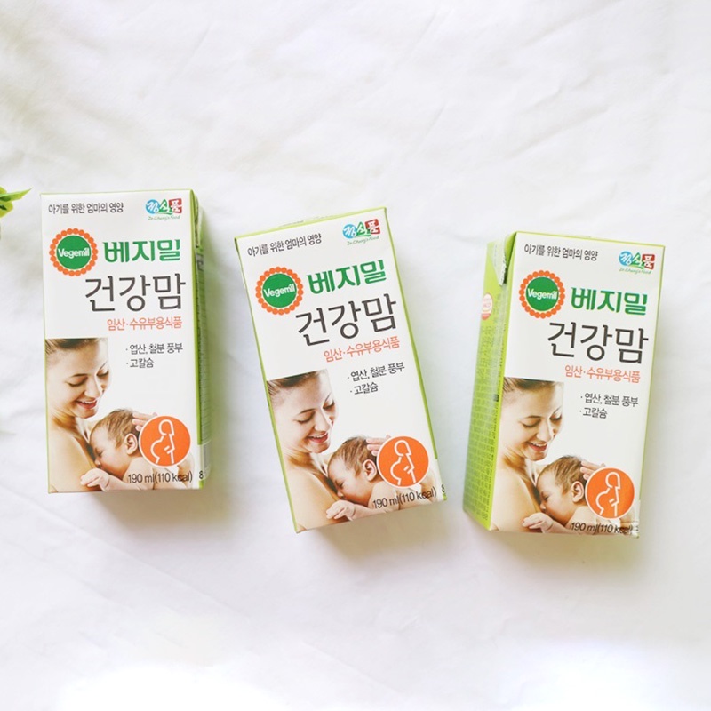 Sữa bầu Vegemil Hàn Quốc 190ml (Lốc 16 hộp)