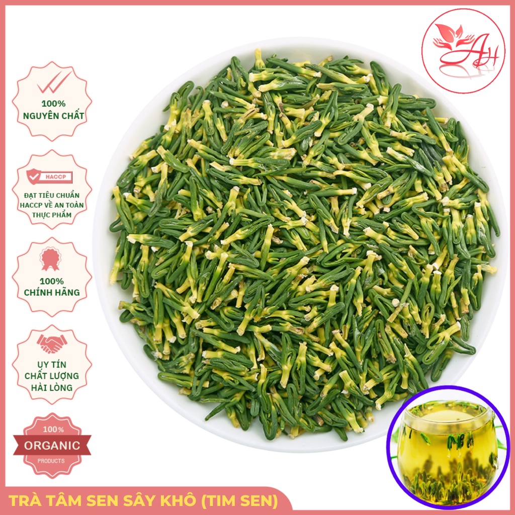 Trà tâm sen tim sen sấy khô 200gr loại đẹp thượng hạng giúp ngủ ngon thanh - ảnh sản phẩm 1