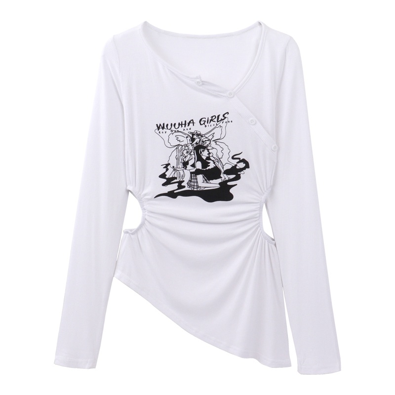 NRVP Áo Thun Nữ Dài Tay Dáng Rộng Phong Cách Hàn Quốc Mới