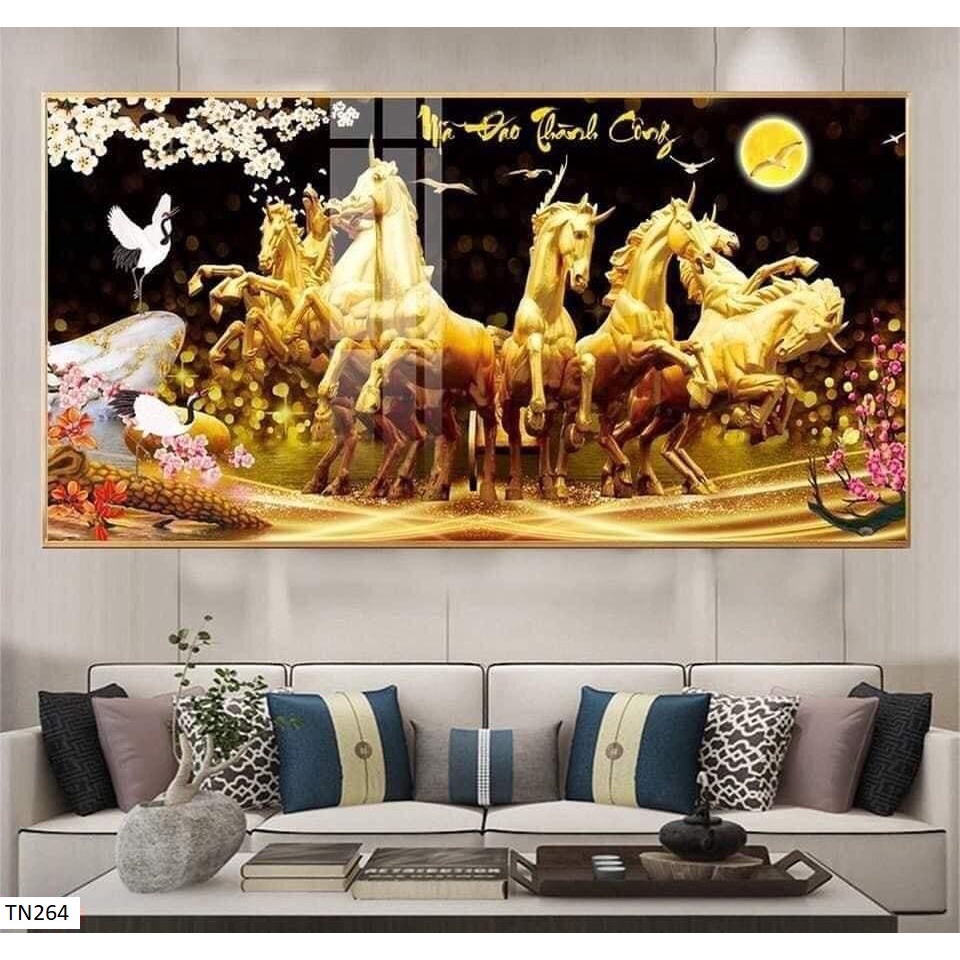 Tranh Tráng Gương Mã Đáo Thành Công  Treo Tường/Trang Trí Phòng Khách/ Phòng Làm Việc - Simplehouse