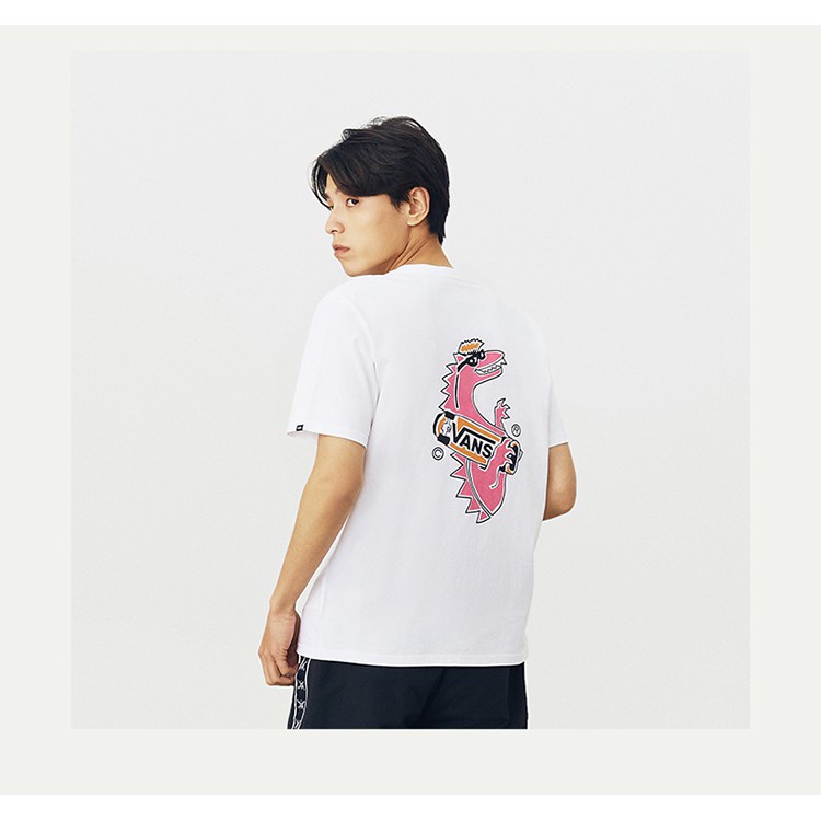 Vans Áo Thun Thể Thao Tay Ngắn Vải Cotton In Hình Khủng Long Nhỏ Dễ Thương Cho Các Cặp Đôi