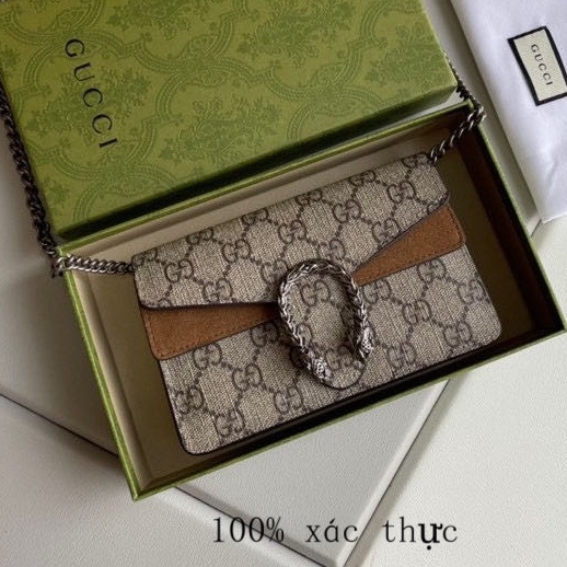 Gucci baco mini 18cm Túi Đeo Chéo Vai Đựng Cà Phê Hạt Dẻ Cao Cấp Cho Nữ, Túi Xách, pvc ,dommo ,ormon, xs, twilly, yf25