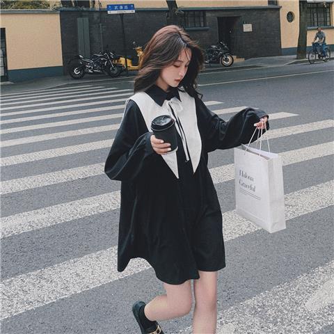 Đầm Sơ Mi Cổ Búp Bê Phong Cách Thời Trang Mùa Thu Pháp Hàng Mới 2022