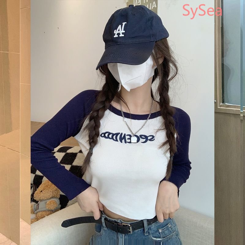 Áo Dệt Kim Tay Dài Dáng Ôm Thêu Họa Tiết Xinh Xắn Thời Trang Cho Nữ