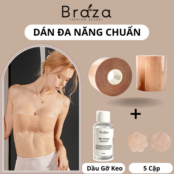Dán Nâng Ngực Đa Năng Tạo khe Nâng Ngực Xệ Dán Ti Chất Liệu Vải Co Giãn Băng Nịt Ngực Dành Cho Nàng Tomboy