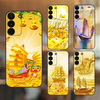 Ốp lưng Samsung S21, S21 Plus, S21 FE, S22, S22 Plus viền đen in hình Phong Thuỷ Tài Lộc Thuận Buồm Xuôi Gió