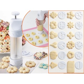 Bộ khuôn nhấn bánh cookie nhựa 12 mặt và 6 vòi phun nhựa cao cấp