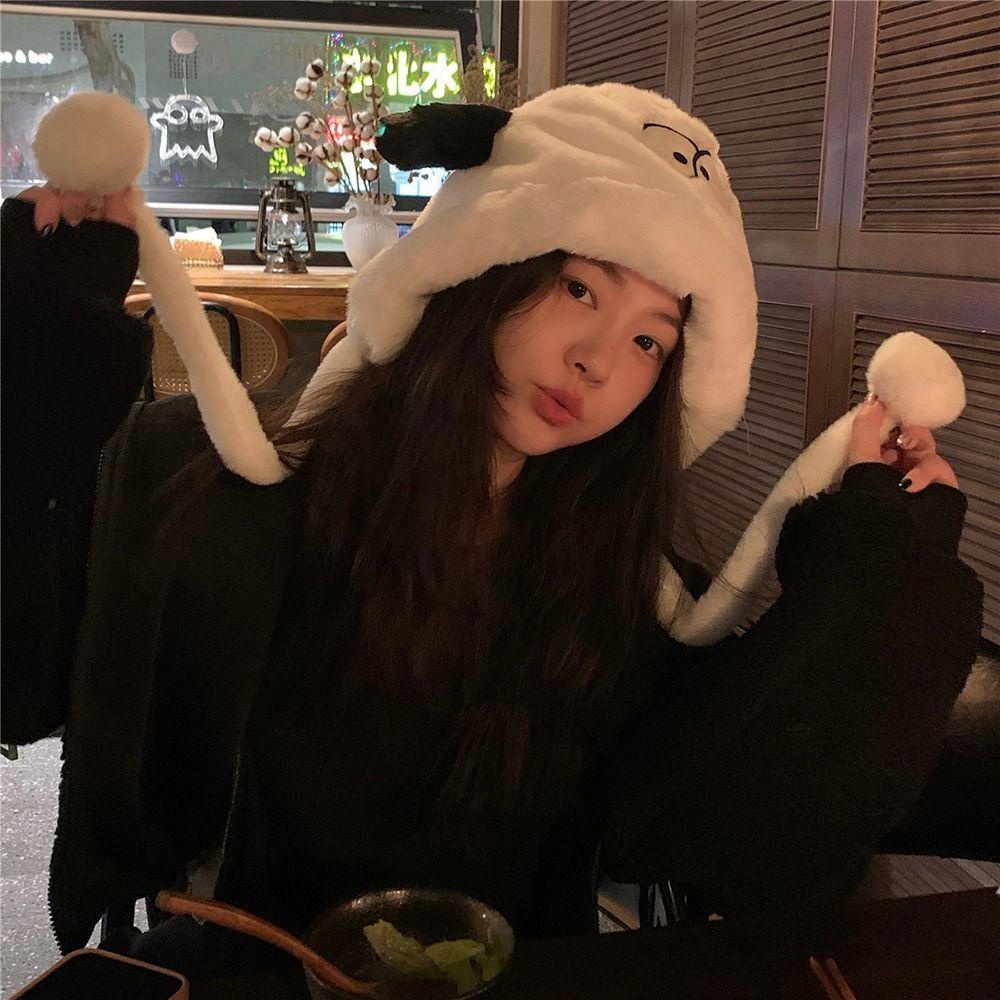 Mũ Beanie Chó Con Nhồi Bông Giữ Ấm Mùa Đông Dễ Thương Cho Nam Và Nữ