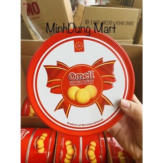 Bánh quy bơ Biscuits Omely hộp thiếc 180g