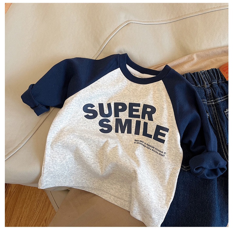 Áo Thun 100% Cotton Tay Dài Phong Cách Hàn Quốc Nhật Bản Thời Trang Xuân Thu Cho Bé Gái / Bé Trai