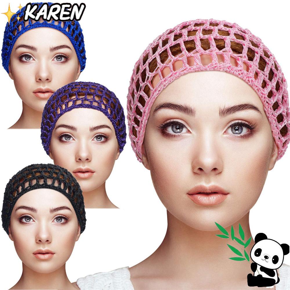 Set 4 Mũ Lưới Trùm Đầu Tạo Kiểu Tóc Dày Dặn Kiểu Dáng Mới Dành Cho Nữ