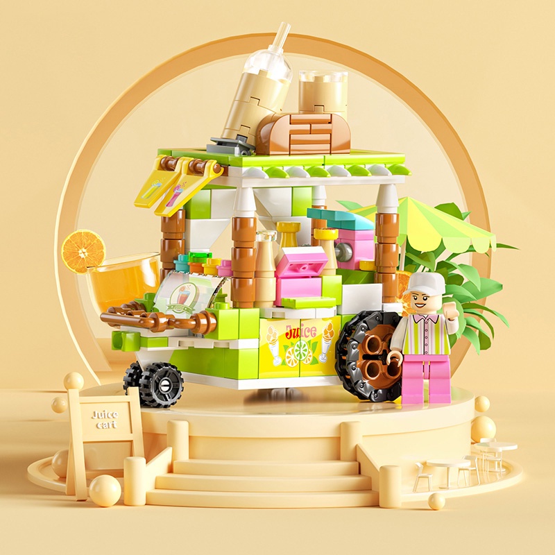 Đồ chơi mô hình lắp ráp khối tòa nhà thu nhỏ