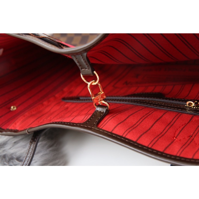 Túi Xách LV Neverfull Hoa Nâu/Ô Trắng, Nâu Size 33  -  By Anh Dinh Phuong