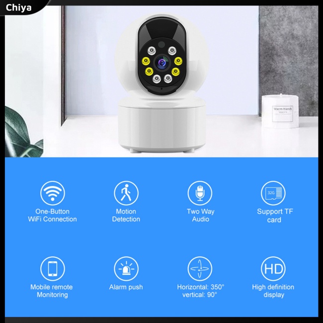 Camera Giám Sát An Ninh Tự Động 1080p Hd Wifi Có Tầm Nhìn Ban Đêm A10