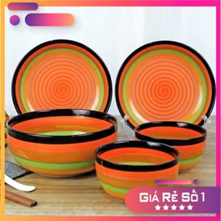 Tô, chén (bát) chè,chén cơm,đĩa cầu vồng phong cách Hàn Quốc đủ bộ