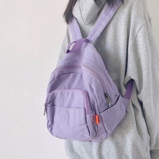 Balo mini size Basic chất Canvas mềm đi học, đi chơi