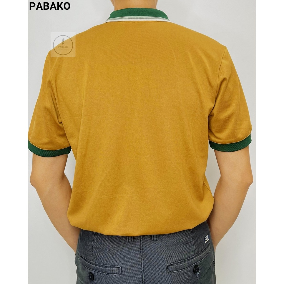 Áo polo nam sọc cổ và tay PABAKO  có 3 màu 4 size M L XL XXL