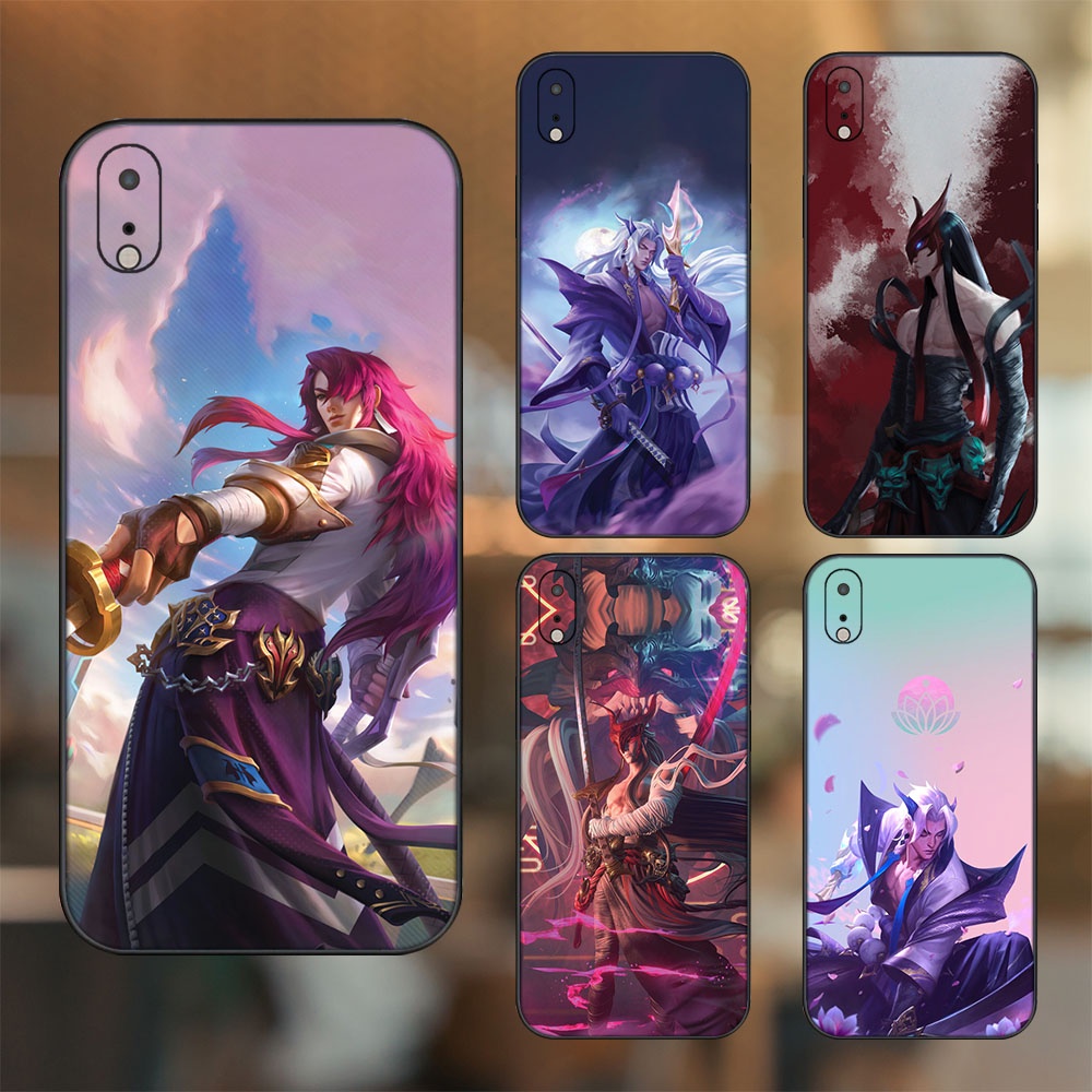 Ốp lưng iPhone Xr dẻo đen cạnh vuông in hình Yone Liên Minh Huyền Thoại