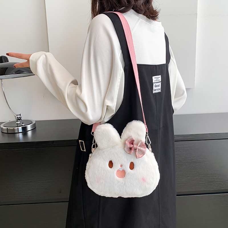 Túi Bông Đeo Chéo Đựng Điện Thoại Họa Tiết Hoạt Hình Nhật Bản