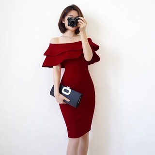 đầm bigsize thiết kế trễ vai cao cấp Vt13-1122
