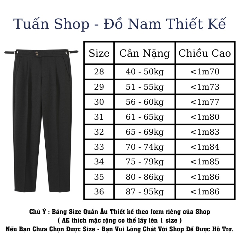 Quần Âu nam đai chỉnh eo dáng ôm hàn quốc , quần tây  nam  co giãn cao cấp  màu đen , trắng thời trang công sở | BigBuy360 - bigbuy360.vn