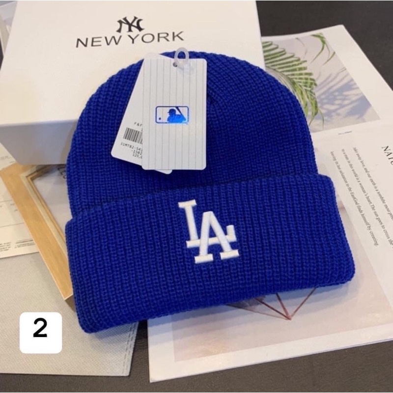 Mũ len logo MLB thêu nổi thời trang loại 1