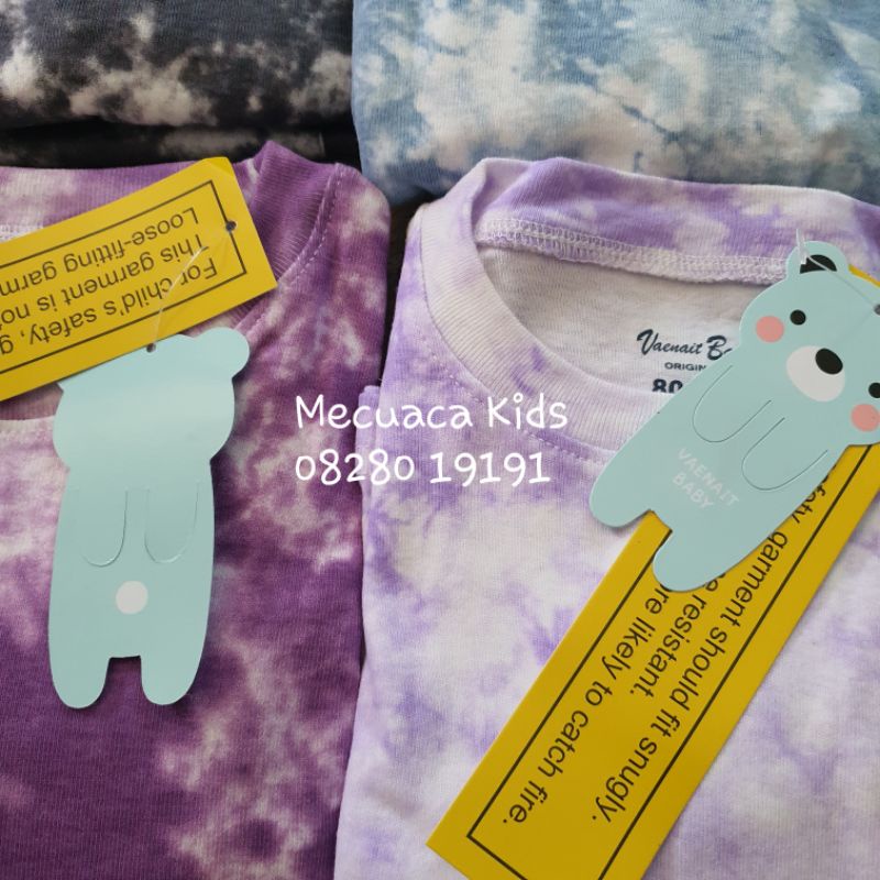 Bộ dài tay thu đông màu loang cho bé gái xuất Hàn dư xịn