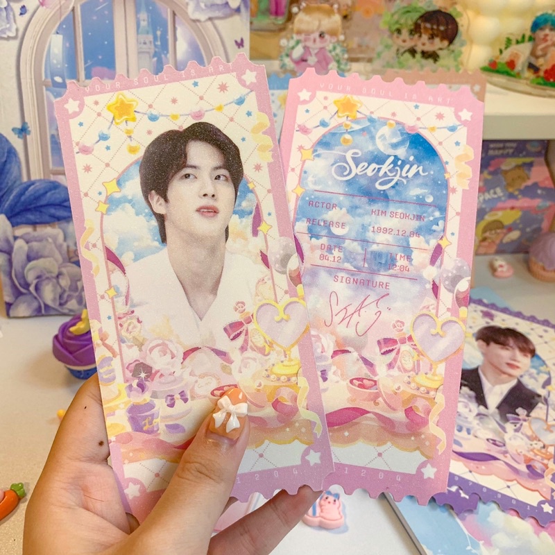 BTS TICKET cán kim tuyến bling bling