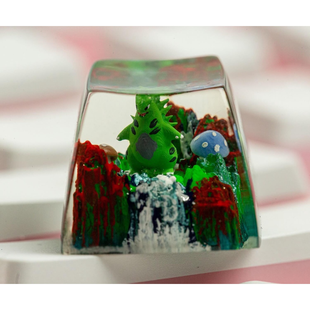 Nút bàn phím Tyranitar Pokemon, Keycap artisan phù hợp cho bàn phím cơ tiêu chuẩn, SA profile