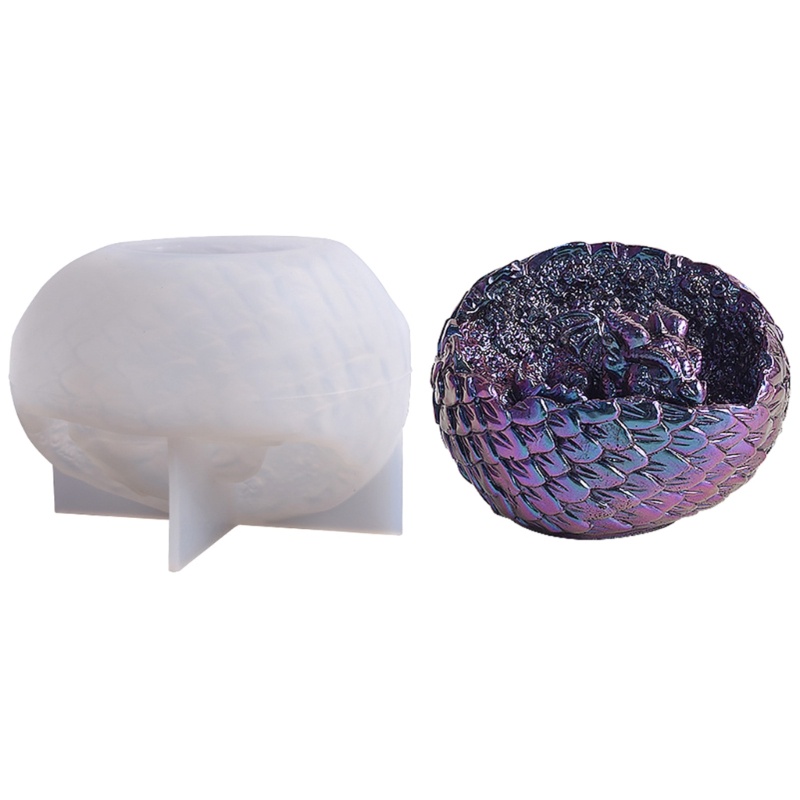 Khuôn Silicon Làm Xà Phòng Thủ Công Hình Trứng Khủng Long